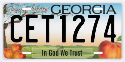 GA license plate CET1274