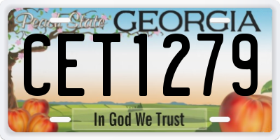 GA license plate CET1279