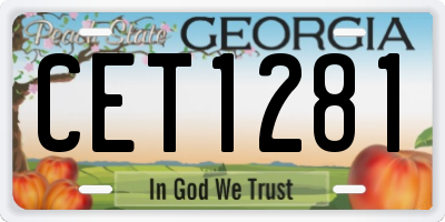 GA license plate CET1281