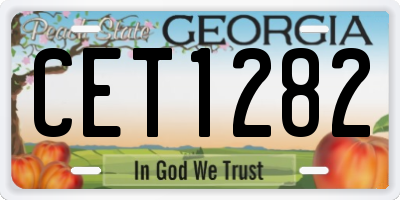 GA license plate CET1282