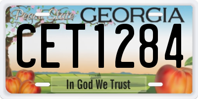 GA license plate CET1284