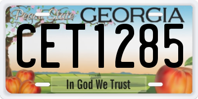 GA license plate CET1285