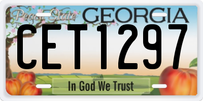 GA license plate CET1297