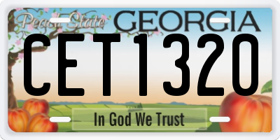 GA license plate CET1320