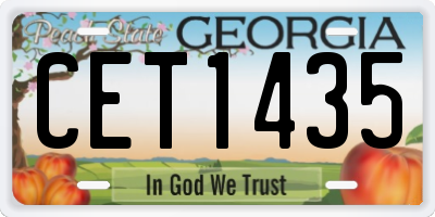 GA license plate CET1435