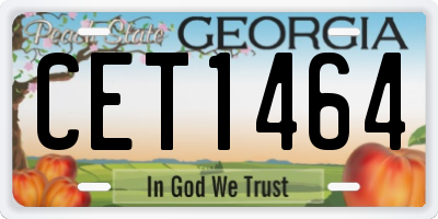 GA license plate CET1464
