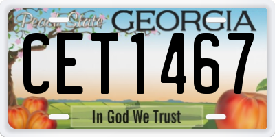 GA license plate CET1467