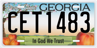GA license plate CET1483