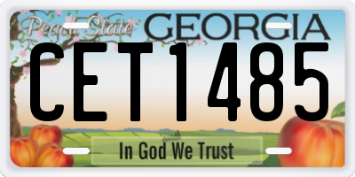 GA license plate CET1485