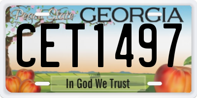 GA license plate CET1497