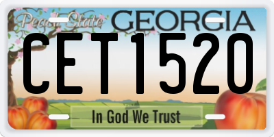 GA license plate CET1520