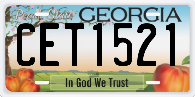 GA license plate CET1521