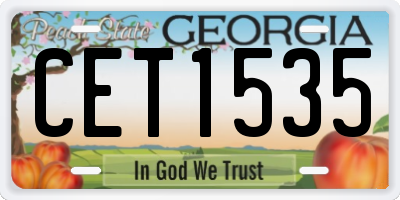 GA license plate CET1535