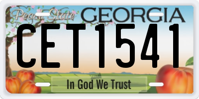 GA license plate CET1541