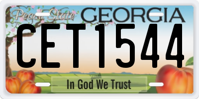 GA license plate CET1544