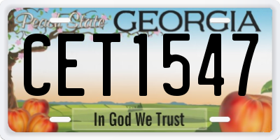 GA license plate CET1547