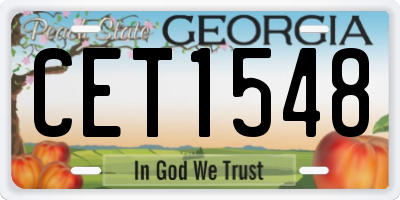 GA license plate CET1548