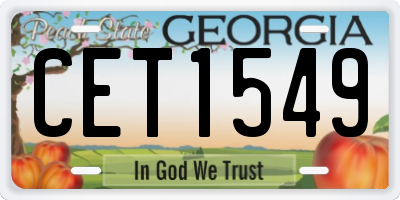 GA license plate CET1549