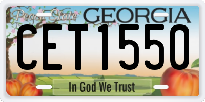 GA license plate CET1550