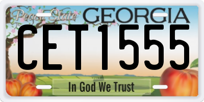 GA license plate CET1555