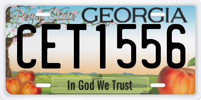 GA license plate CET1556