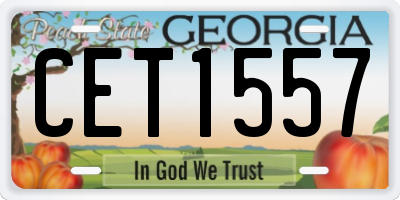 GA license plate CET1557