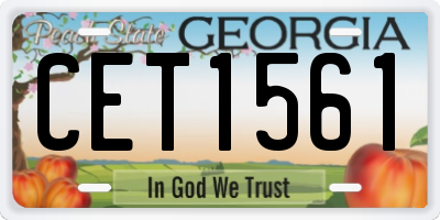GA license plate CET1561