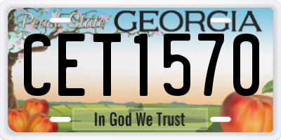 GA license plate CET1570