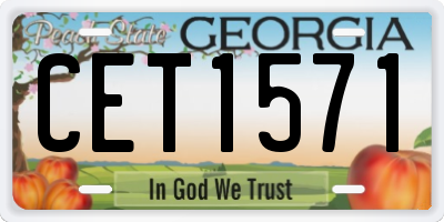 GA license plate CET1571