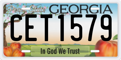 GA license plate CET1579
