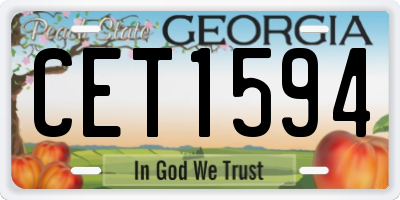 GA license plate CET1594