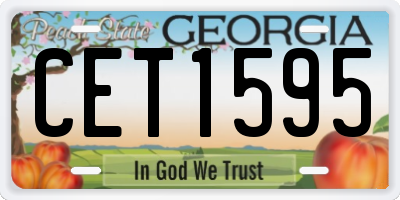 GA license plate CET1595