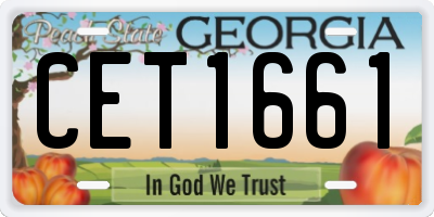 GA license plate CET1661