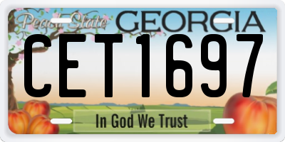 GA license plate CET1697