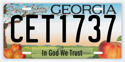 GA license plate CET1737
