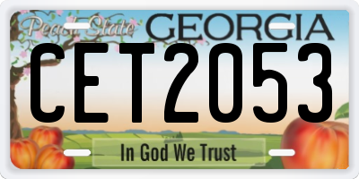 GA license plate CET2053
