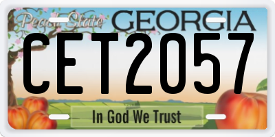 GA license plate CET2057