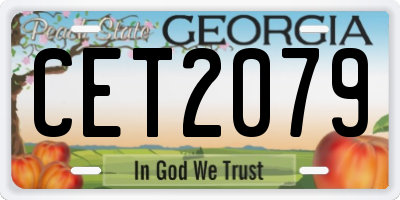 GA license plate CET2079