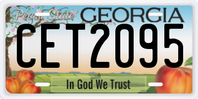 GA license plate CET2095