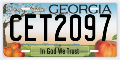 GA license plate CET2097