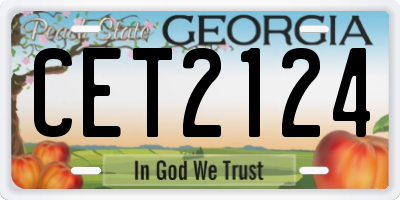 GA license plate CET2124