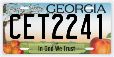 GA license plate CET2241