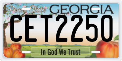 GA license plate CET2250