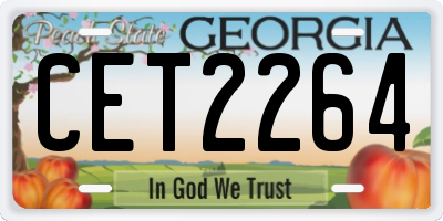 GA license plate CET2264