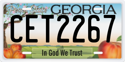 GA license plate CET2267