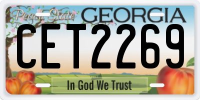 GA license plate CET2269
