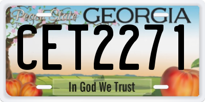 GA license plate CET2271