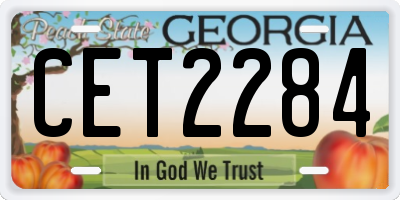 GA license plate CET2284