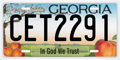 GA license plate CET2291