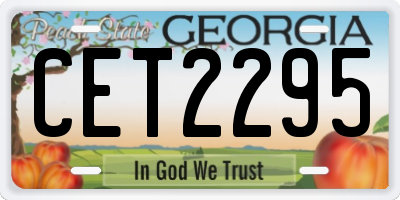 GA license plate CET2295